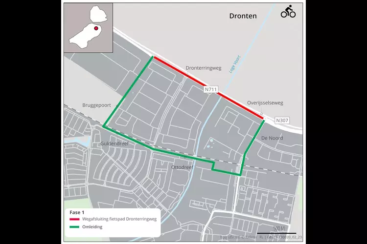 Start fase 1: Onderhoud fietspad Dronterringweg N711