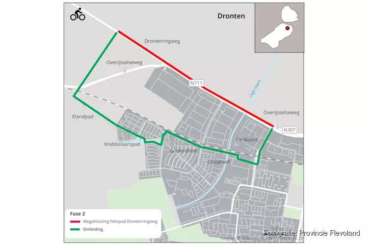 Start fase 2: Onderhoud fietspad Dronterringweg N711
