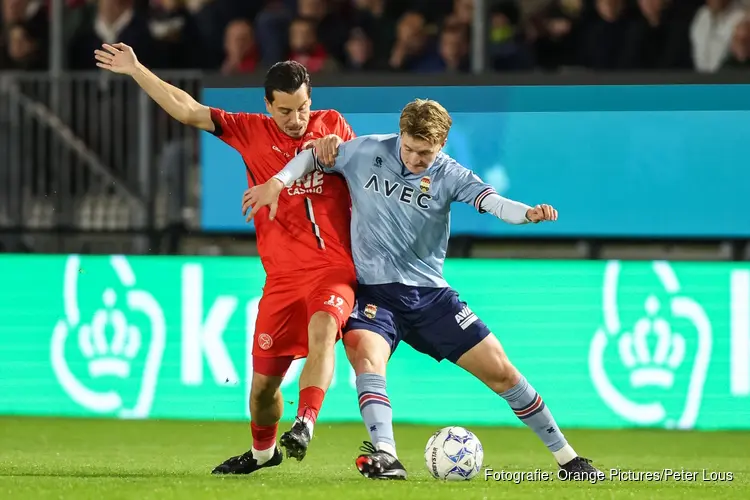 Almere City FC dieper in de zorgen na nipt verlies tegen Willem II